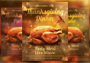 Thanksgiving Dinner Flyer Template Free Thanksgiving Dinner Flyer Flyer Templates Creative Market