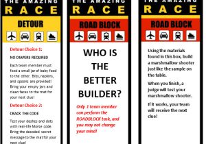 The Amazing Race Clue Template Amazing Race 11th Birthday Party Profoundly ordinary