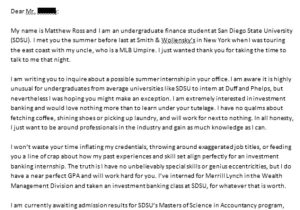 The Best Cover Letter Ever Written is This the Best Cover Letter Ever Written why Wall St