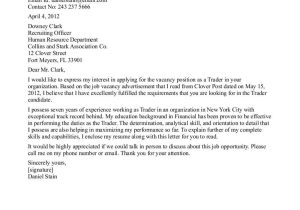 The Best Cover Letter Samples Free Cover Letter Sample for Trader Best Cover Letter Sample