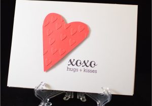 The Blank Card In Uno Xoxo Hugs Kisses Love Handmade Card Blank Inside 4pack