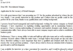 The Perfect Cover Letter Uk Retail Cover Letter Example Icover org Uk
