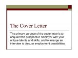 The Purpose Of A Cover Letter is to Cover Letter Purpose Project Scope Template