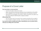 The Purpose Of A Cover Letter is to Mba Career Services Center Communication Workshop Ppt