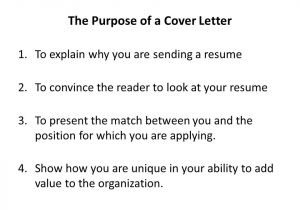 The Purpose Of A Cover Letter is to Writing Cover Letters Ppt Video Online Download