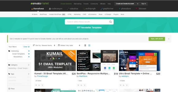 Themeforest Email Templates Free Download 2017 Best Places to Find Brilliant Email Newsletter