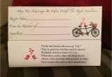 Things to Write In A Marriage Card Recipe Card for Bridal Shower Cute Poem with Images