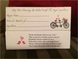 Things to Write In A Marriage Card Recipe Card for Bridal Shower Cute Poem with Images