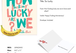 Things to Write In Parents Anniversary Card Nobleworks so Lucky Hilarious Happy Anniversary Card for