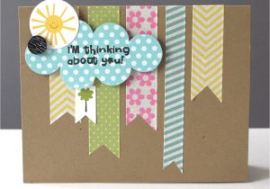 Thinking Of You Diy Card Simple Thinking Of You Card with Washi Tape Washi Tape
