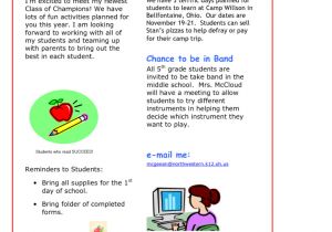 Third Grade Newsletter Template 5th Grade Newsletter Template Best Business Template