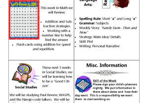 Third Grade Newsletter Template Niaa 39 S Second Grade Warriors Newsletter Planner and Vocab