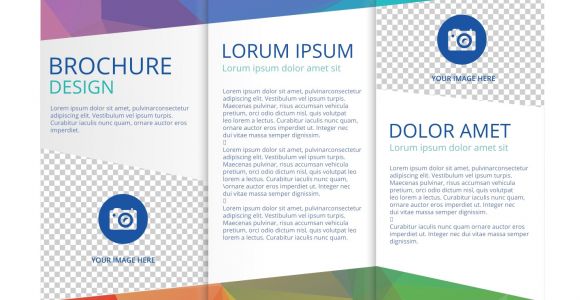 Three Fold Flyer Templates Free Free Tri Fold Brochure Vector Template Download Free