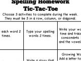 Tic Tac toe Homework Template Lucky In Learning Weekly Spelling Tic Tac toe
