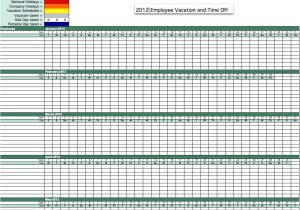 Time Off Calendar Template Employee Vacation Time Tracking Vacation Time Tracking