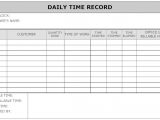 Time Recording Template Example Image Daily Time Record Work Pinterest Template