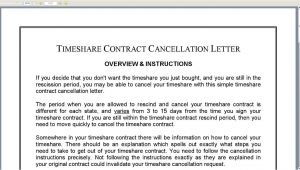 Timeshare Contract Cancellation Letter Template Timeshare Contract Cancellation Letter Youtube