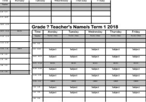 Timetable Templates for Teachers Teacher Classroom Timetable Template Primaryedutech Com