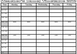 Timetable Templates for Teachers Timetable Template Primaryedutech Com