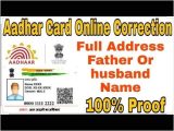 To Change Aadhar Card Name How to Change Name In Aadhar Card Address Father