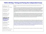 Toefl Writing Template Independent toefl Ibt Essay Writing Timing and Pacing for the