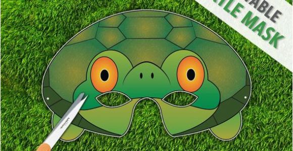 Tortoise Mask Template Turtle Mask tortoise Mask Party Mask Halloween by therasilisk