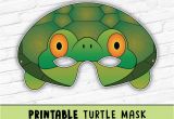 Tortoise Mask Template Turtle Mask tortoise Mask Party Mask Halloween Costume