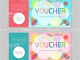 Touch Of Modern Gift Card Gift Voucher Template with Colorful Patterncute Gift Voucher