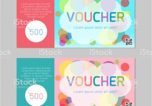 Touch Of Modern Gift Card Gift Voucher Template with Colorful Patterncute Gift Voucher