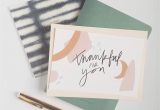 Touch Of Modern Gift Card Thankful for You Card 16 Pt Premium Paper soft touch Paper