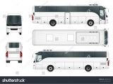 Tour Bus Design Template Vector Bus Template isolated On White Stock Vector