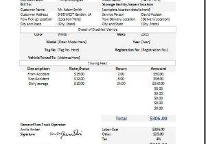 Tow Truck Receipt Template Ms Excel towing Service Receipt Template Receipt Templates