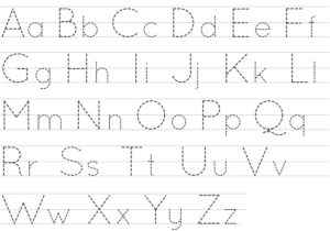 Traceable Alphabet Templates Free Printable Letter Name Tracing Sheets for Preschool