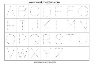 Traceable Alphabet Templates Letter Tracing 7 Worksheets Free Printable Worksheets