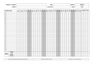 Tracking Sheet Template for Teachers Free Printable attendance Sheet Samples Vatansun