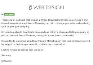 Trade Show Follow Up Email Template Five Emails to Send to Leads after A Trade Show