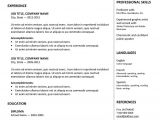 Traditional Resume Template Free Gastown Free Traditional Resume Template