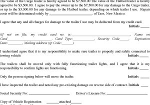 Trailer Rental Contract Template 3 Trailer Rental Agreement Template Free Download