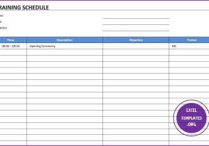 Training Calendars Templates Training Schedule Template Excel Templates Excel