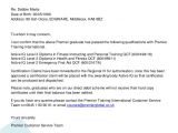 Training Confirmation Email Template Debbie Marks Confirmation Letter Of Pass From Premier