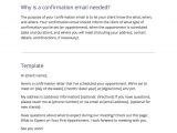 Training Confirmation Email Template Email Templates for Communicating with Your therapy