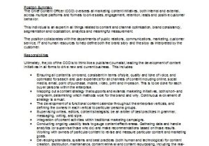 Training Officer Job Description Template Job Description format for Chief Content Officer