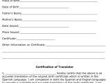 Translation Of Mexican Birth Certificate to English Template Birth Certificate Translation Template Spanish to English