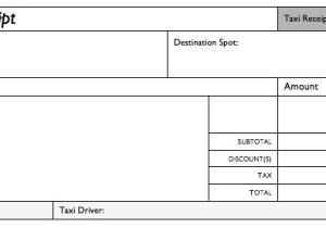 Transportation Receipt Template Taxi Receipt Template Printable Templates