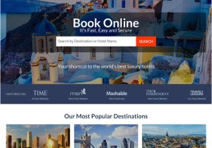 Travel Portal Templates Landing Page Design Template Example for Best Practice