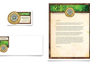 Tree Service Business Cards Templates Tree Service Business Card Letterhead Template Design