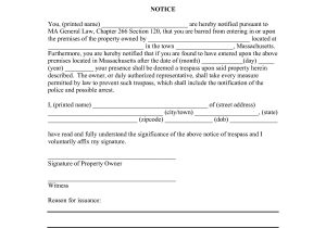 Trespass Notice Template 10 Best Images Of No Trespassing Notice Letter No