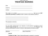 Trespass Notice Template Notice Of Trespass Warning In Word and Pdf formats