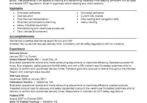 Truck Driver Cover Letter No Experience Cover Letter for Delivery Driver No Experience