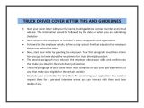 Truck Driver Cover Letter No Experience Truck Driver Cover Letter Sample Pdf